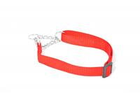 Obojok DUVO+ Polosťahovací nylon 35-55 cm/ 20 mm červený