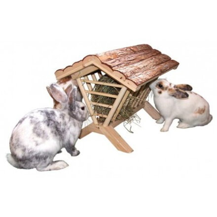 Dřevěné jesličky pro králíky