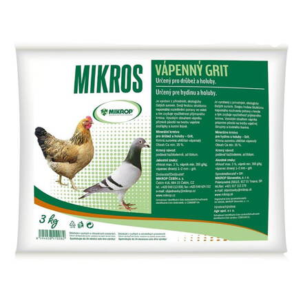 MIKROS Vápenný grit 3 kg