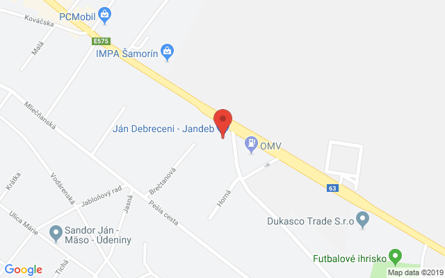 Google map: Stará cesta 2, Šamorín
